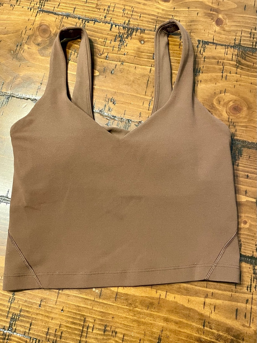 lululemon athletica Brown Athletic Bra with Mesh Detail